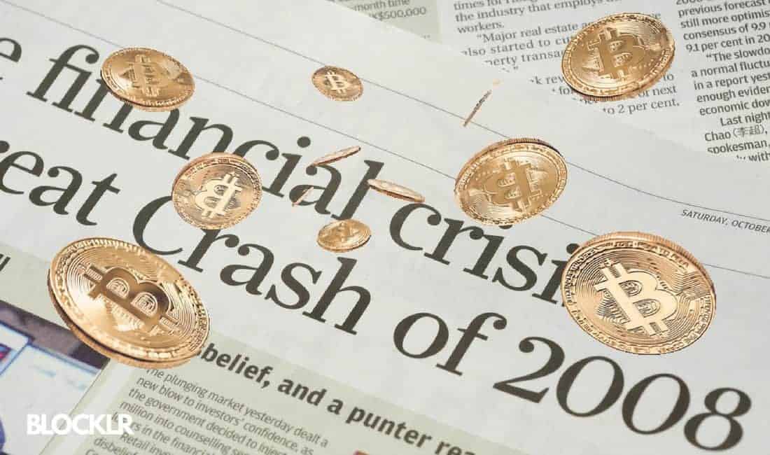 2008 financial crisis and bitcoin